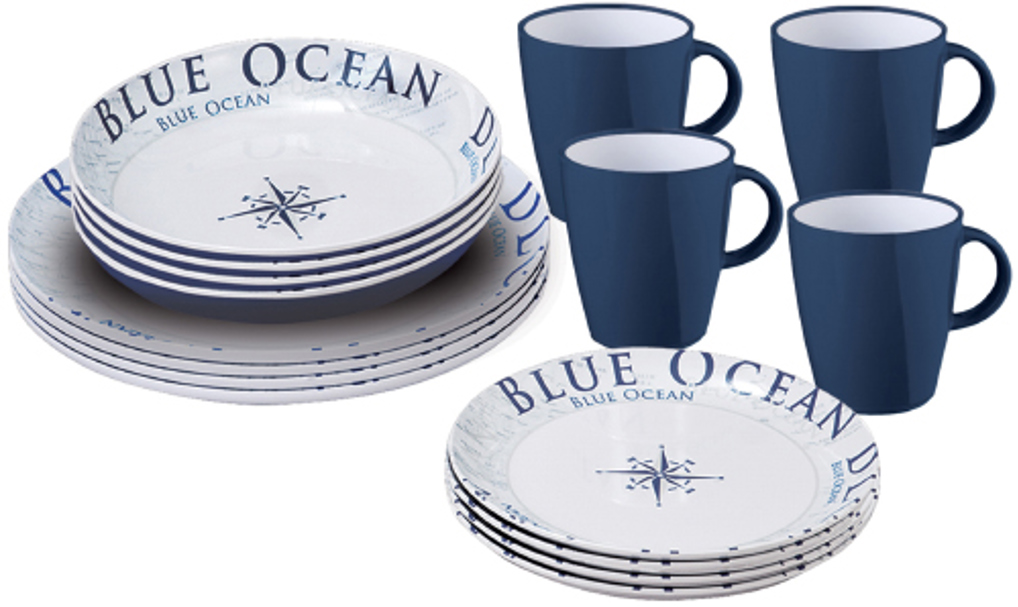 Bootsgeschirr Blue Ocean Lunch Set